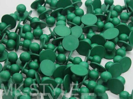 Поварские пуговицы-пукли (матовые) - зелёные