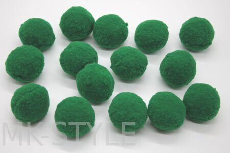 Помпоны для рукоделия (d - 4 см.) - зелёные