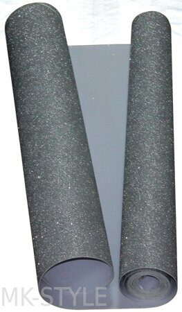 Глиттерный фоамиран 1 мм. в рулоне (1 х 5 м.) - серебристый