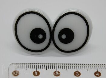 Глаза винтовые сдвоенные, с заглушками (17 х 30 мм.)