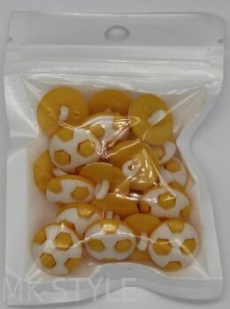 Пуговицы детские "Мячики" (d-16 мм.) - желтые