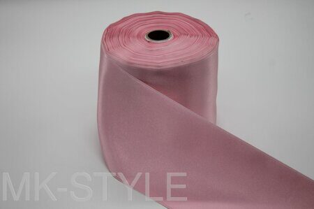 Атласная лента двухсторонняя 118 мм. (11,8 см.) - розовая