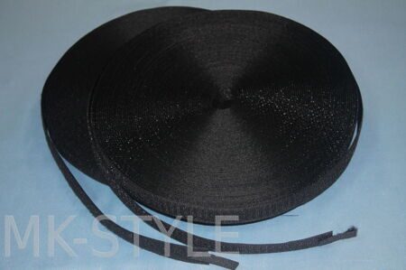 Липучка для одежды (черная) - 2,5 см. (25 мм.)