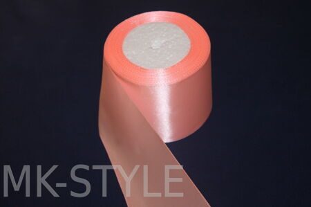 Атласная лента 75 мм. (7,5 см.) - бледно-розовая (066)