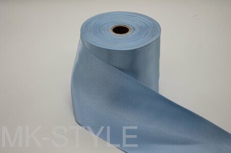 Атласная лента двухсторонняя 118 мм. (11,8 см.) - голубая