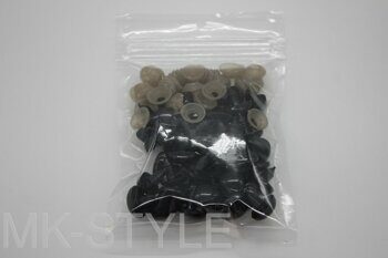 Носики винтовые, с заглушками (14 х 18 мм.) - чёрные
